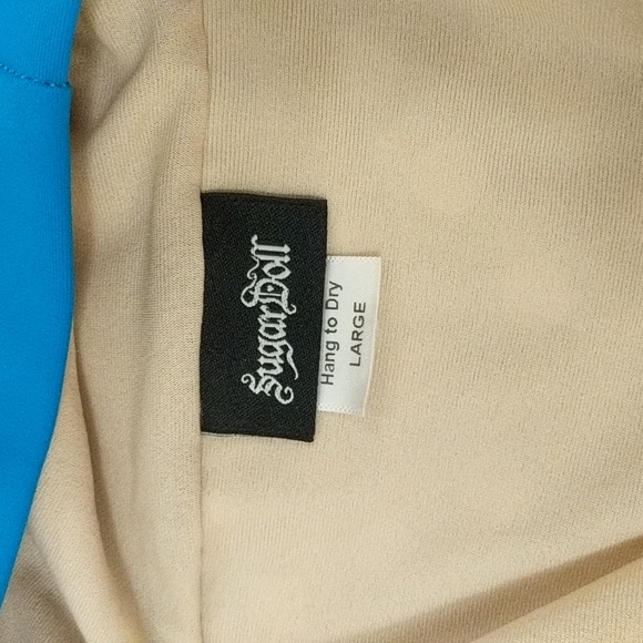 Vintage Swimsuit Two-Piece High-Waisted Black Blue Polkadot - Picture 6 of 6